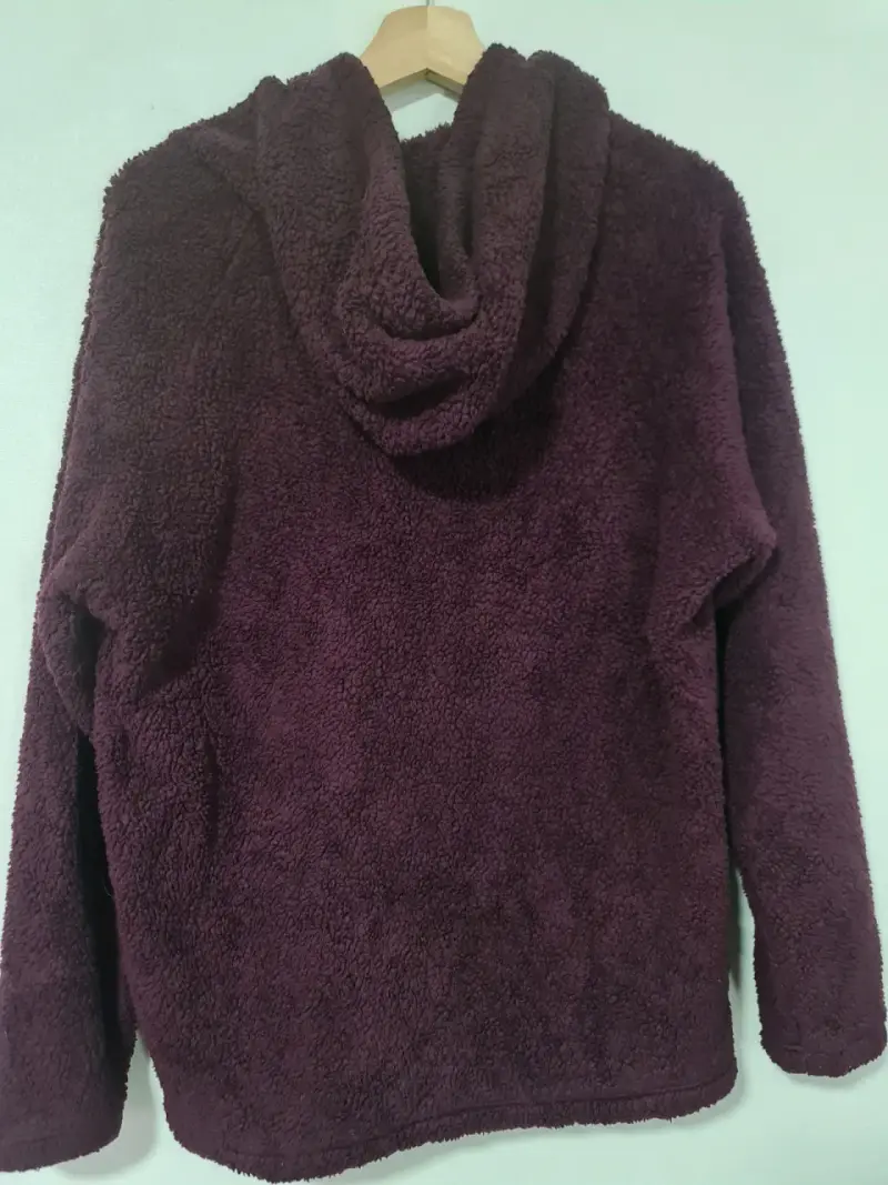 Polerón de felpa morado con capucha Pink - 3