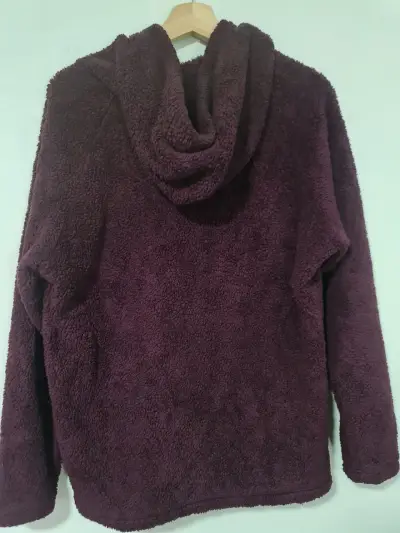 Polerón de felpa morado con capucha Pink - miniatura 3