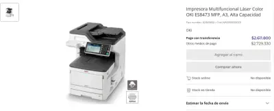 Impresora Multifuncional Láser Color OKI ES8473 MFP A3 - miniatura 1