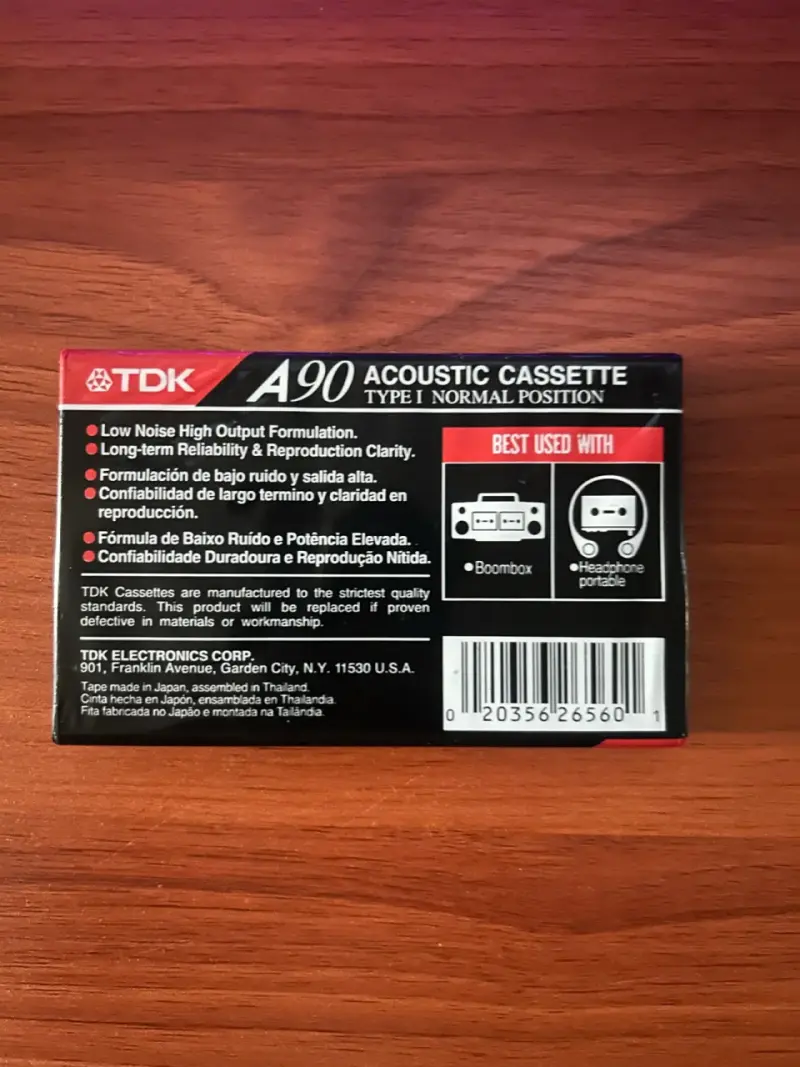 Cassette TDK A90 Posición Normal - 2