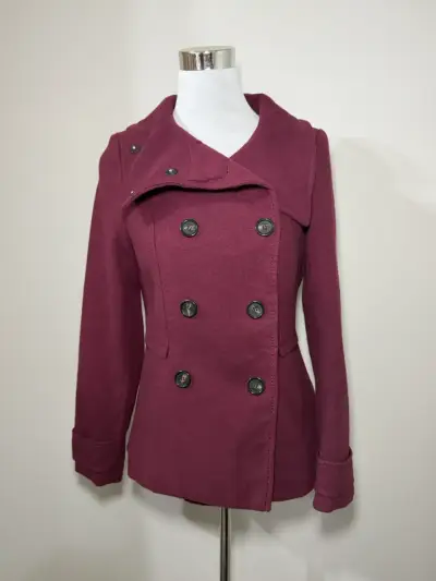 Abrigo Burdeo H&M - miniatura 1