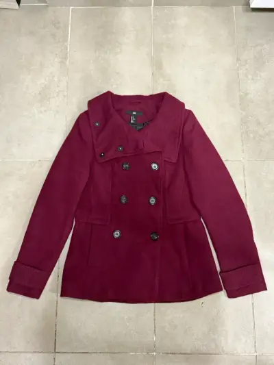 Abrigo Burdeo H&M - miniatura 2