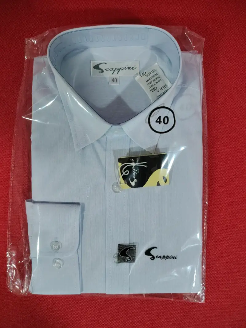 Camisa de vestir azul claro Scappini talla 40 - 2