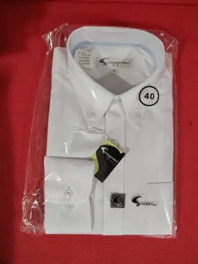 Camisa de vestir azul claro Scappini talla 40 - miniatura 5