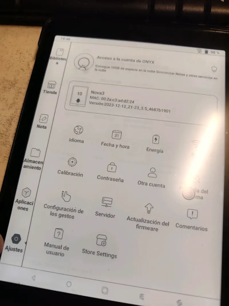 Tablet Onyx Boox Nova3 con pantalla táctil - 1