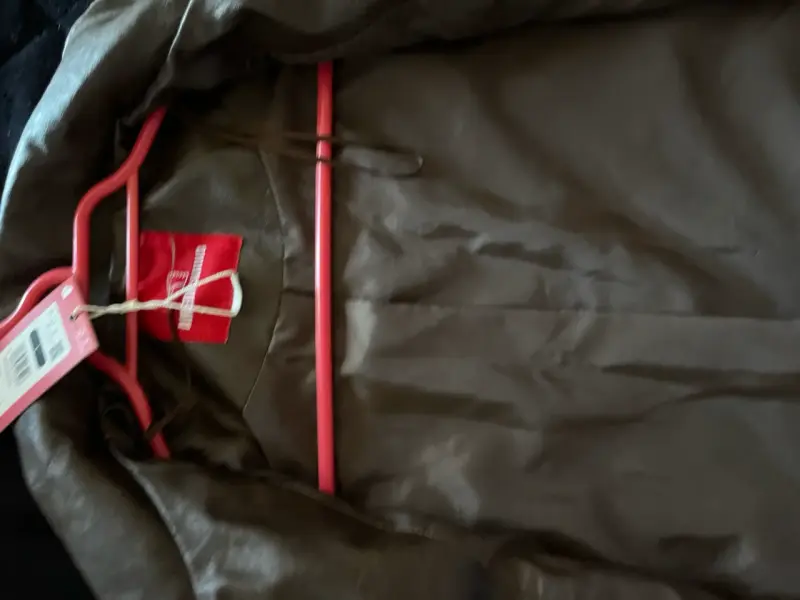 Chaqueta de cuero sintético Americano negra - 2