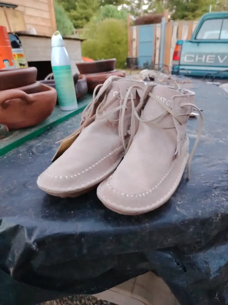 Botines de gamuza beige con flecos - Nat Geo - 2