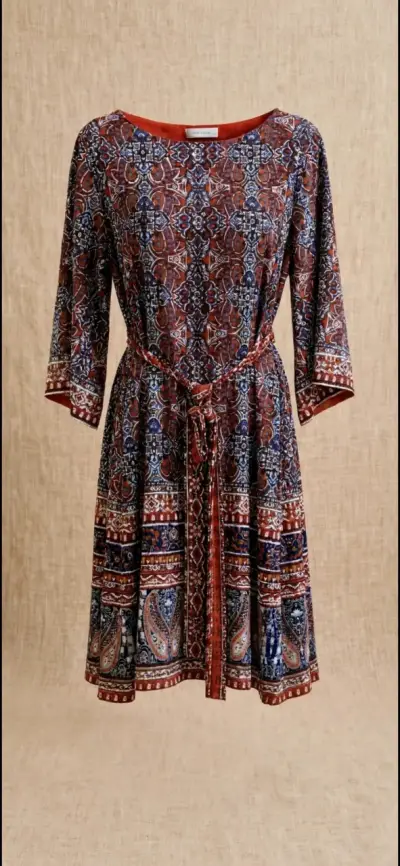Vestido estampado bohemio Privilege - miniatura 1