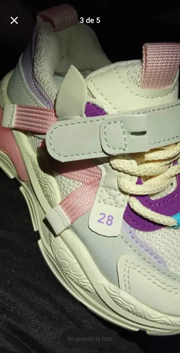 Zapatillas deportivas infantiles coloridas talla 28 - 2