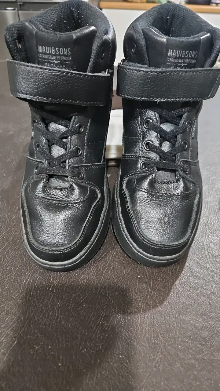Zapatillas negras de cuero Maui & Sons para hombre - 3