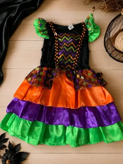 Disfraz de Bruja talla 4/6 para Niña con Sombrero - miniatura 2