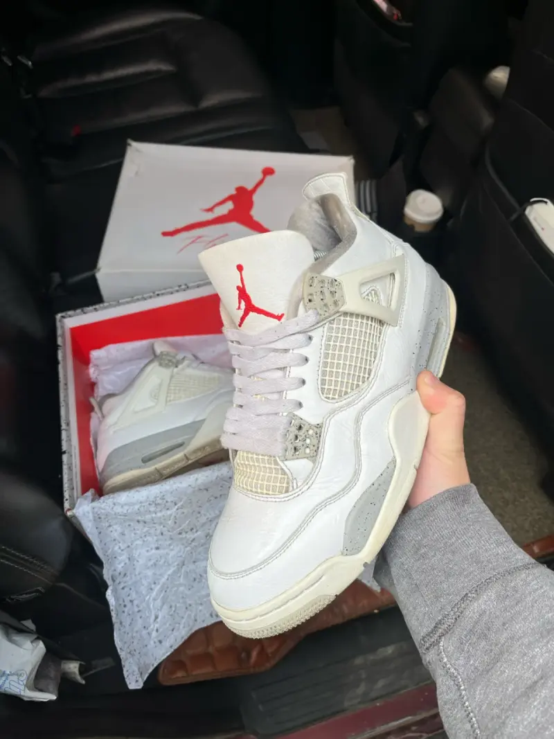 Zapatillas deportivas blancas Air Jordan Retro 4 - 2