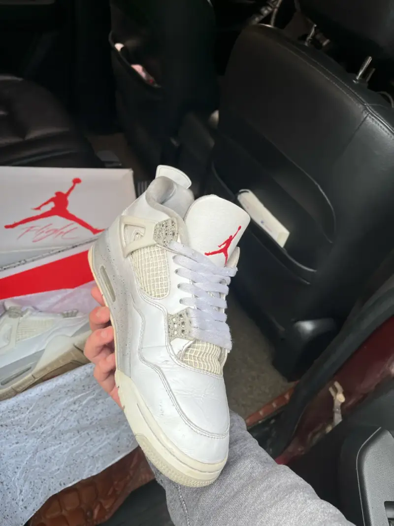Zapatillas deportivas blancas Air Jordan Retro 4 - 4