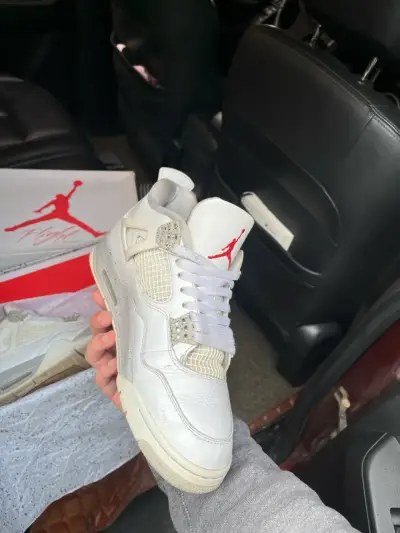 Zapatillas deportivas blancas Air Jordan Retro 4 - miniatura 4
