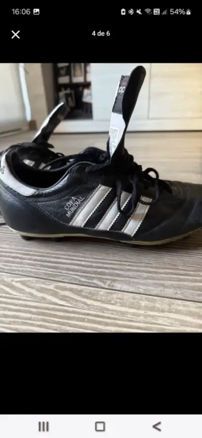 Botines de fútbol Adidas Copa Mundial negros - miniatura 1