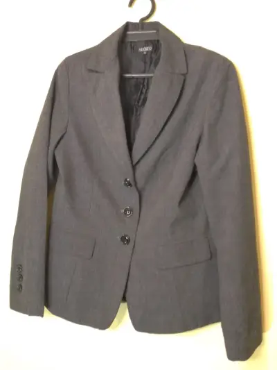 Blazer gris para mujer talla 40 - miniatura 1