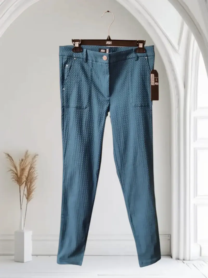 Pantalones Turquesa texturizados ASH talla 40 - 1