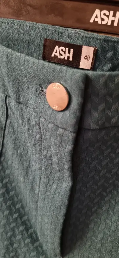 Pantalones Turquesa texturizados ASH talla 40 - miniatura 3