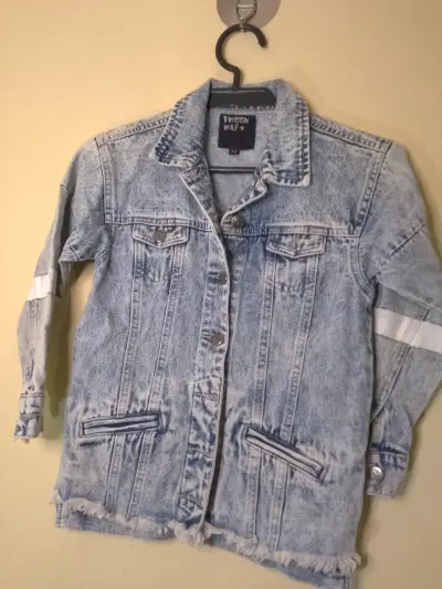 Chaqueta de mezclilla azul Tween Way para niños - miniatura 1