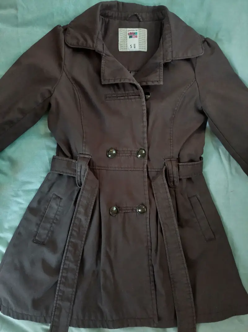 Abrigo negro para mujer talla S - 3