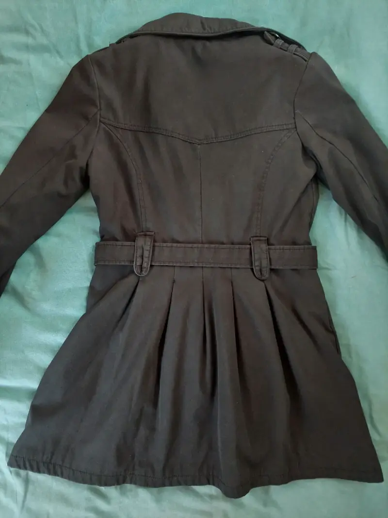 Abrigo negro para mujer talla S - 5