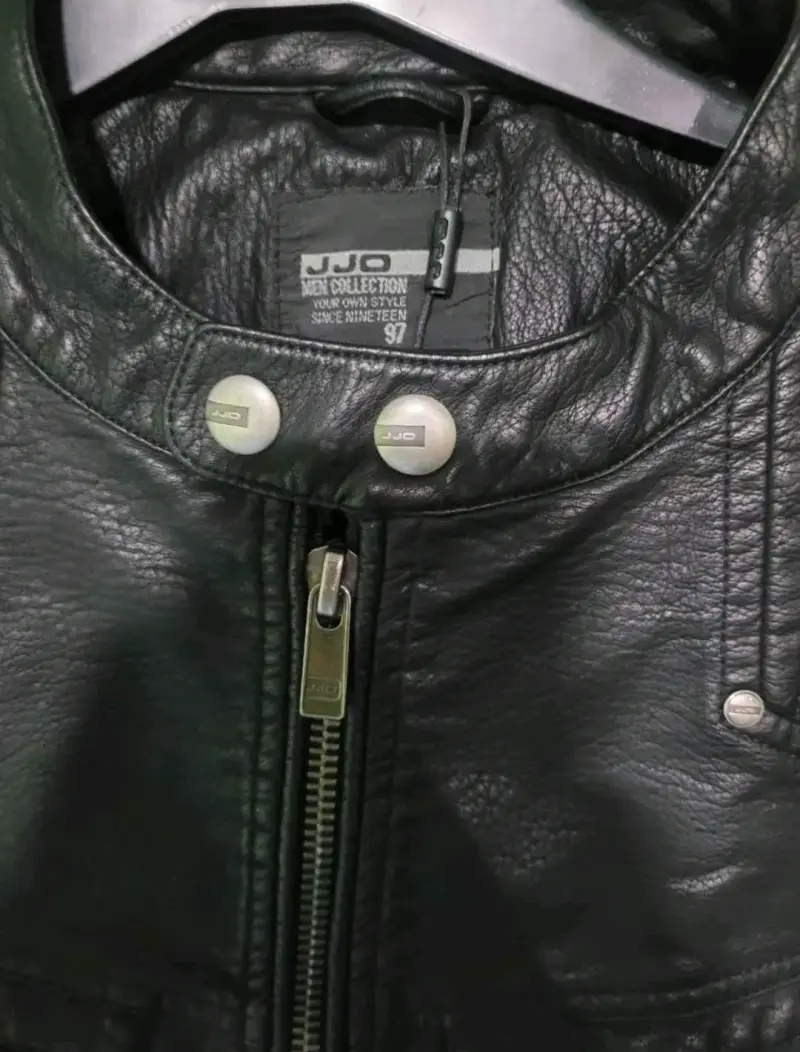 Chaqueta de cuero negra para mujer JJO - 3