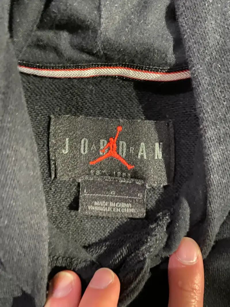 Polerón con capucha negro Jordan para hombre - 2