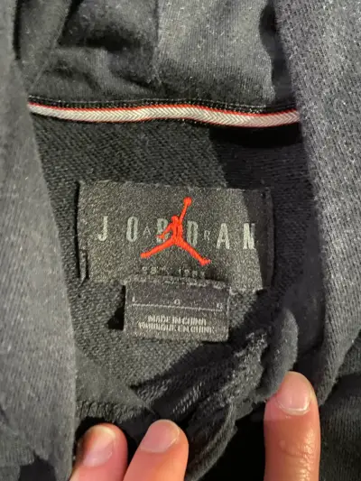 Polerón con capucha negro Jordan para hombre - miniatura 2