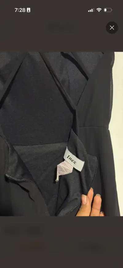 Vestido Largo De Fiesta Inez Negro Espalda Cruzada - miniatura 4