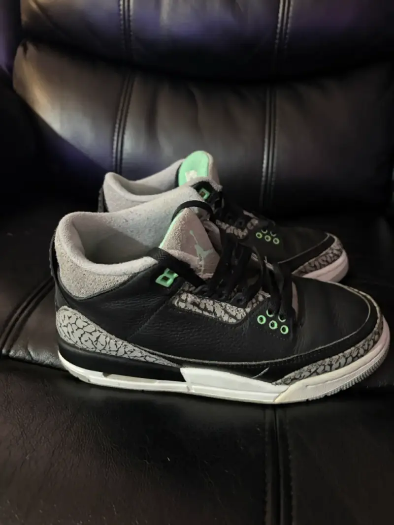 Zapatillas Nike Air Jordan 3 Retro Negro Verde - 2