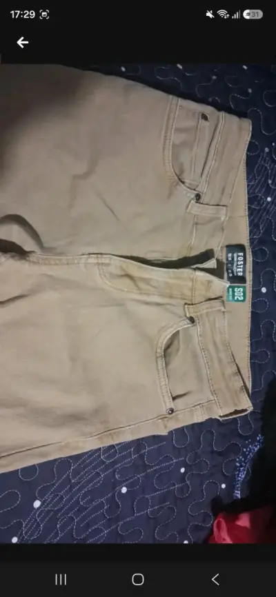 Pantalones Foster beige para mujer - miniatura 1