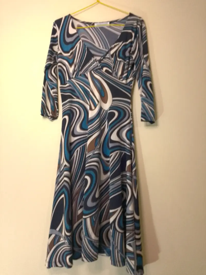 Vestido estampado psicodélico de manga larga - 1