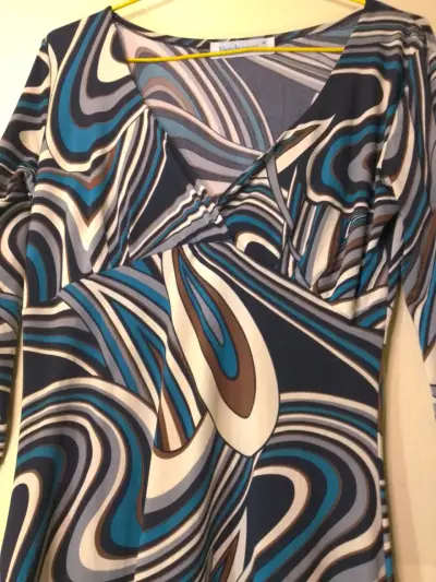 Vestido estampado psicodélico de manga larga - miniatura 2