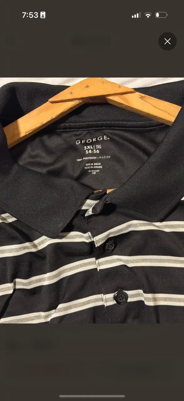 Polera Polo George Rayada Hombre Talla 3XG / 54-56 - 2
