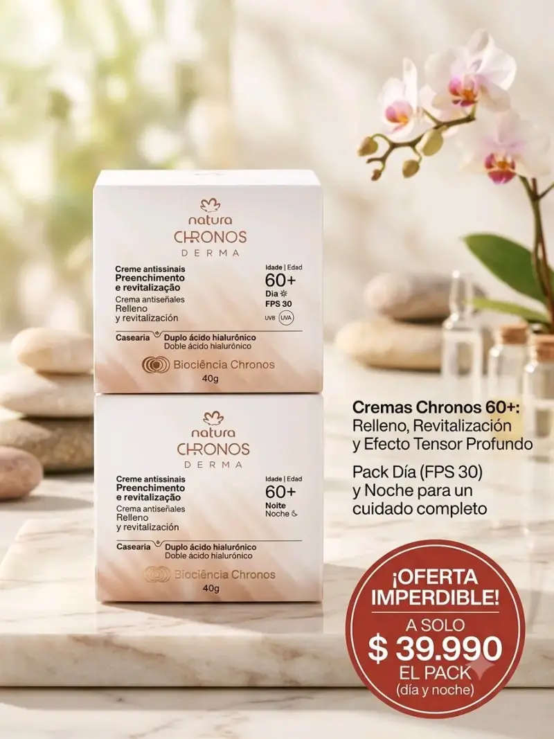 Pack Crema Antiedad Natura Chronos 60+ Día y Noche
