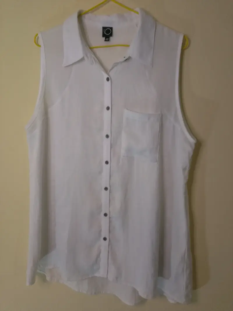 Blusa sin mangas blanca talla 46 - 1
