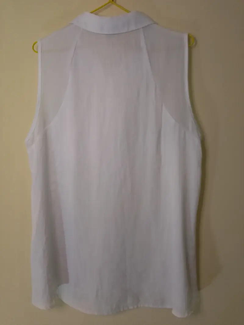 Blusa sin mangas blanca talla 46 - 3