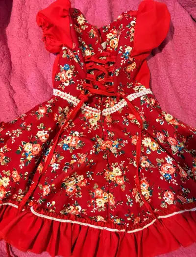 Vestido huasa/chinita para niña talla 6 años - miniatura 2