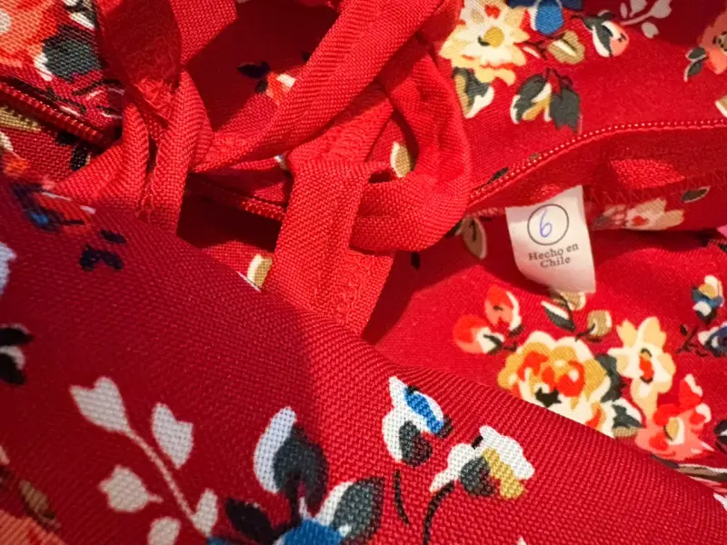 Vestido huasa/chinita para niña talla 6 años - 3