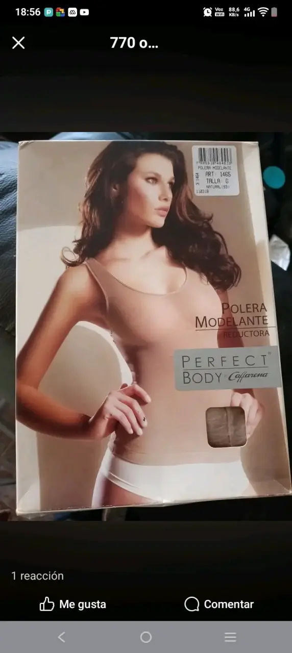 Polera modelante reductora talla G