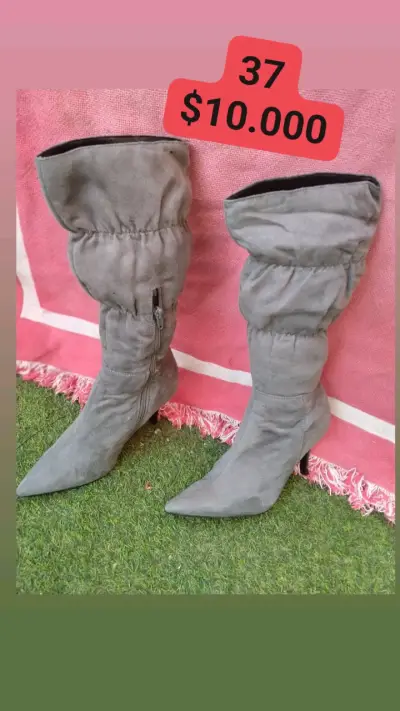 Botas negras de tacón alto talla 37 - miniatura 5