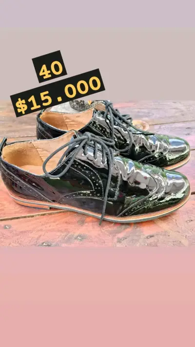 Zapatos de tacón negro talla 37 en buen estado - miniatura 2