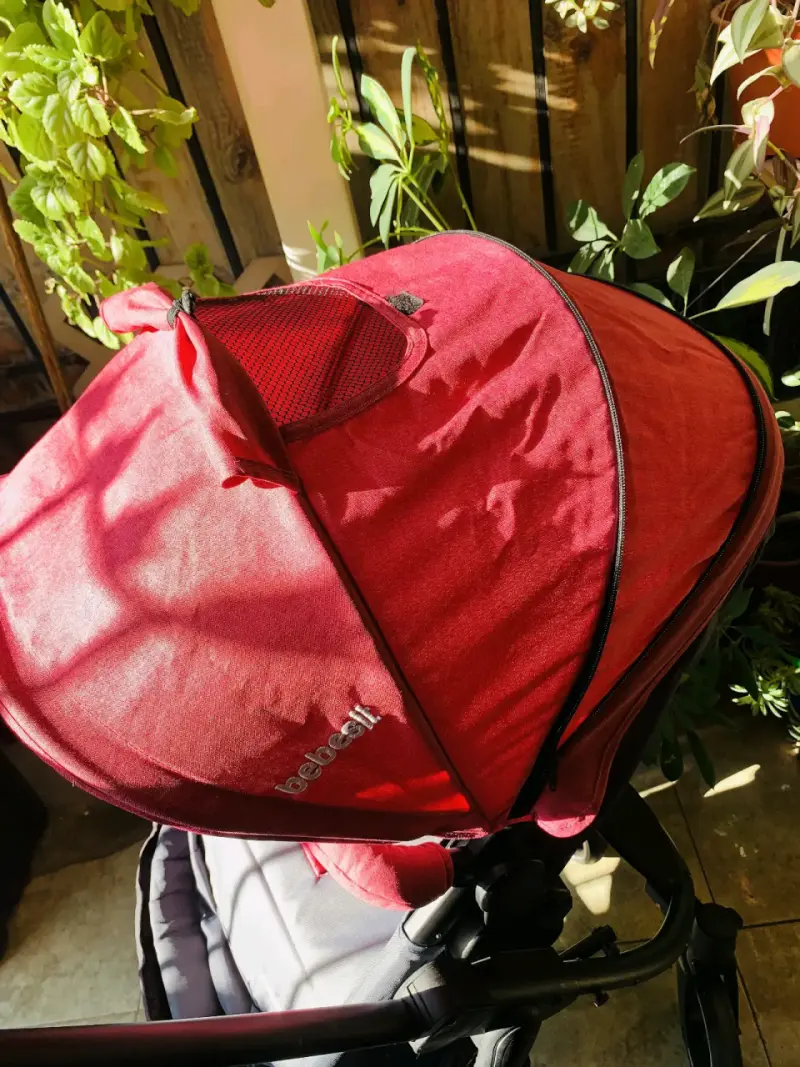 Coche de bebé Bebesit rosado y gris - 4