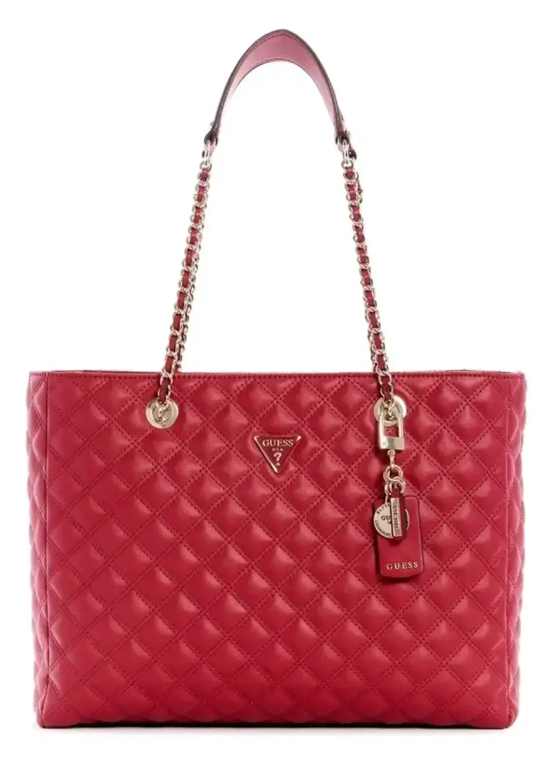 Bolso de mano rojo Guess con diseño acolchado - 1