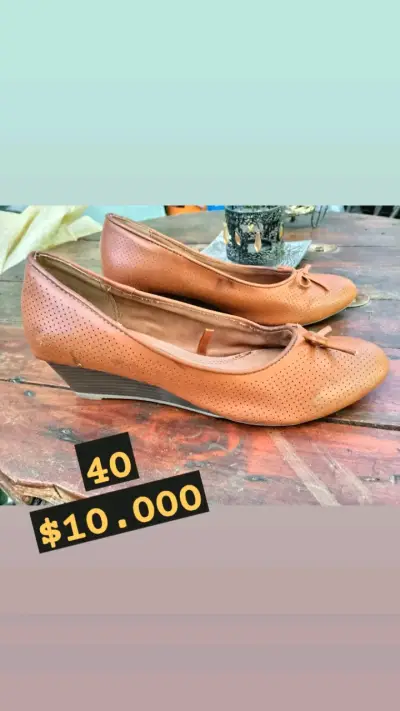 Zapatos de mujer talla 38 blancos usados - miniatura 4