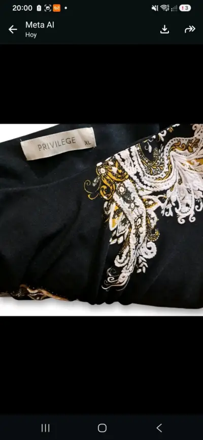 Vestido estampada negra Privilege talla XL - miniatura 2