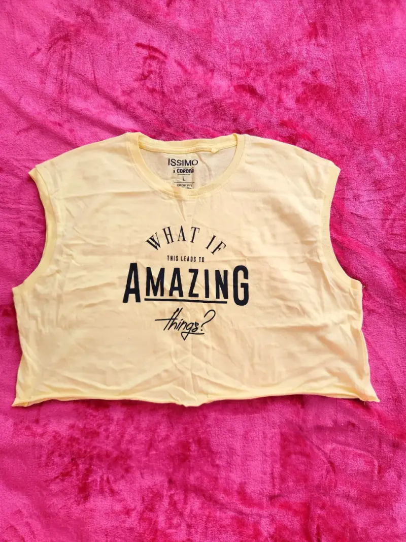 Polera sin mangas amarilla Issimo - 1