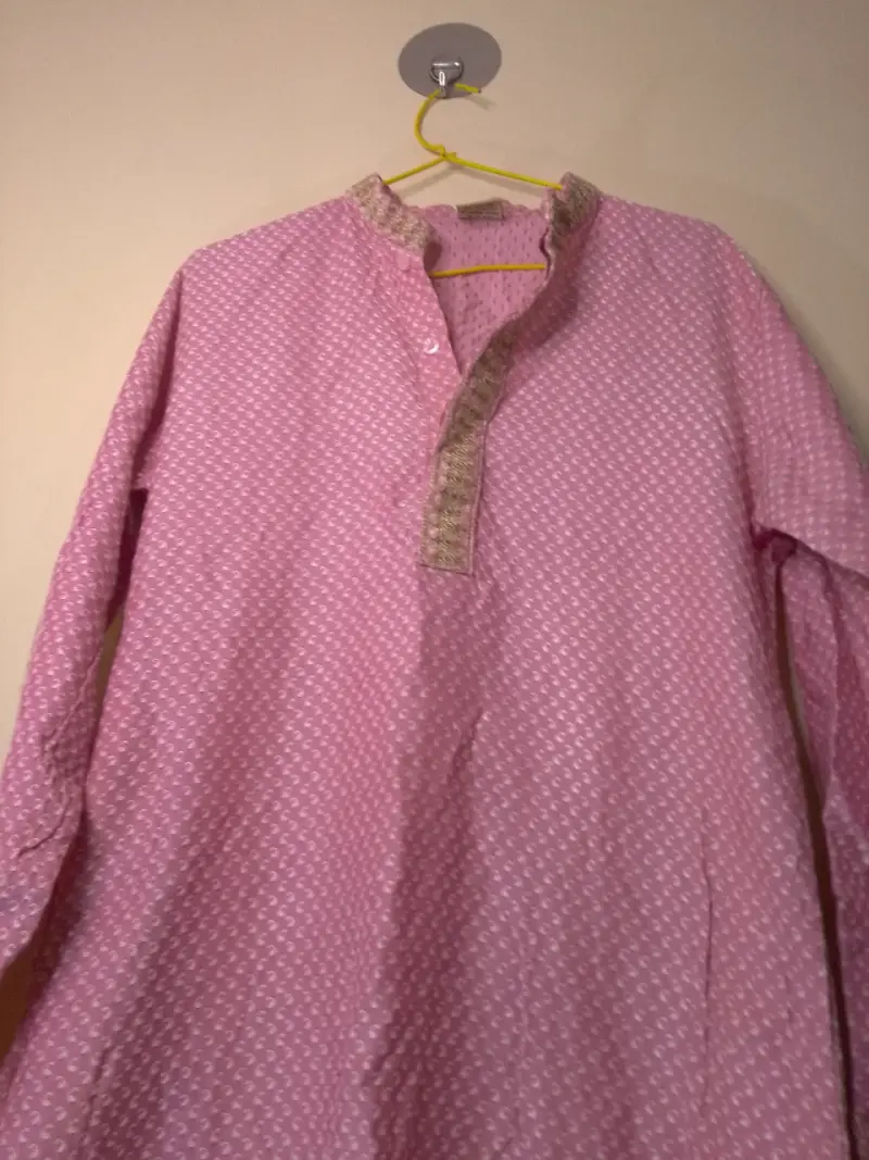 Túnica larga rosa con diseño estampado - 2