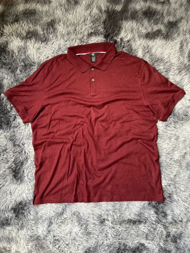 Polera polo burdeos Calvin Klein para hombre - 1
