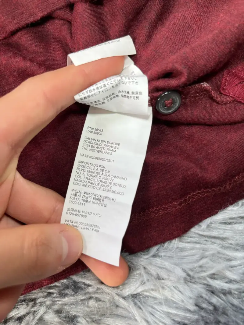 Polera polo burdeos Calvin Klein para hombre - 4